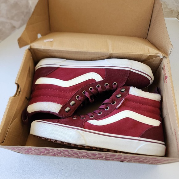 Vans Filmore Hi Vansguard Shoes Maroon White Women Size 9.5 - Picture 7 of 8